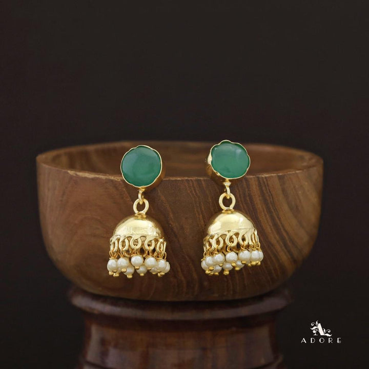 Nayeli Golden Pearl Jhumka