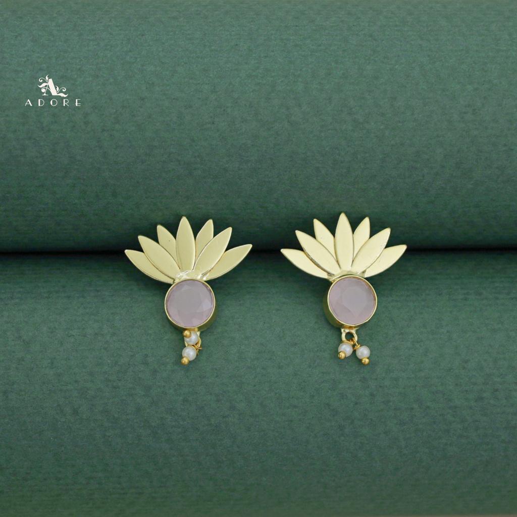 Buy One Gram Gold Flower Designs Long Stud Earring with Price Online