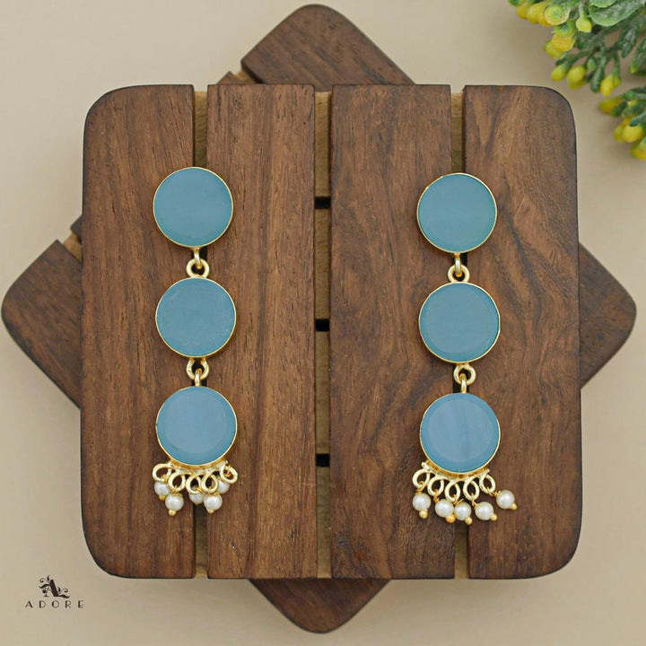 Three Step Raw Stone Earrings