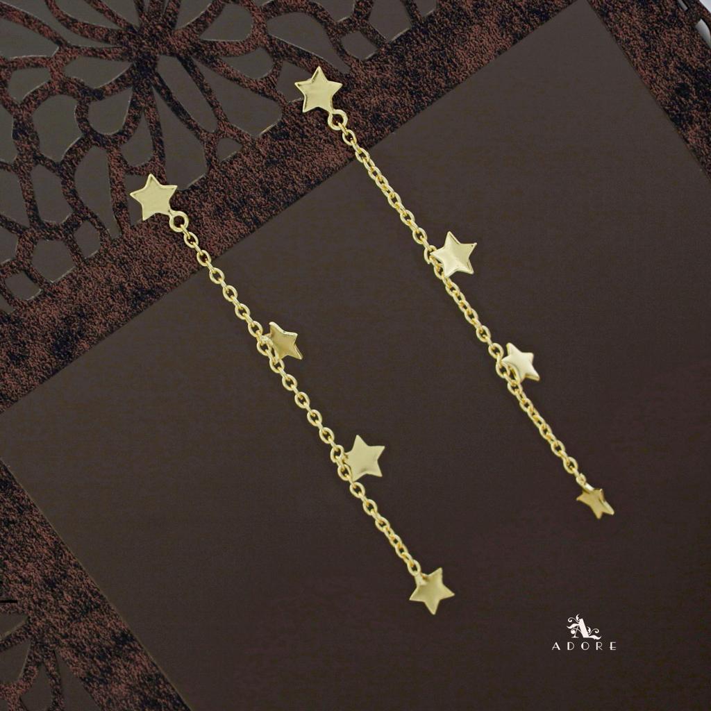 Golden Star Long Earring