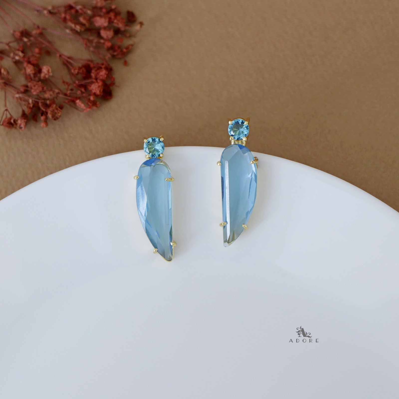 Buy Dusty Blue Bridal Earrings,dusty Blue Earrings,light Blue Earrings,chandelier  Bridal Earrings,bright Blue Chandelier Earrings,bridesmaids Online in India  - Etsy