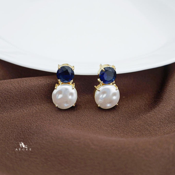 Glossy Mini Baroque Snowman Claw Earring