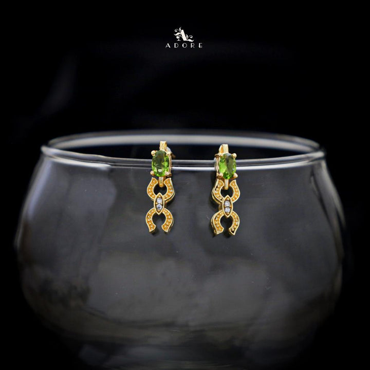 Golden Mini Twin C Glossy Earring