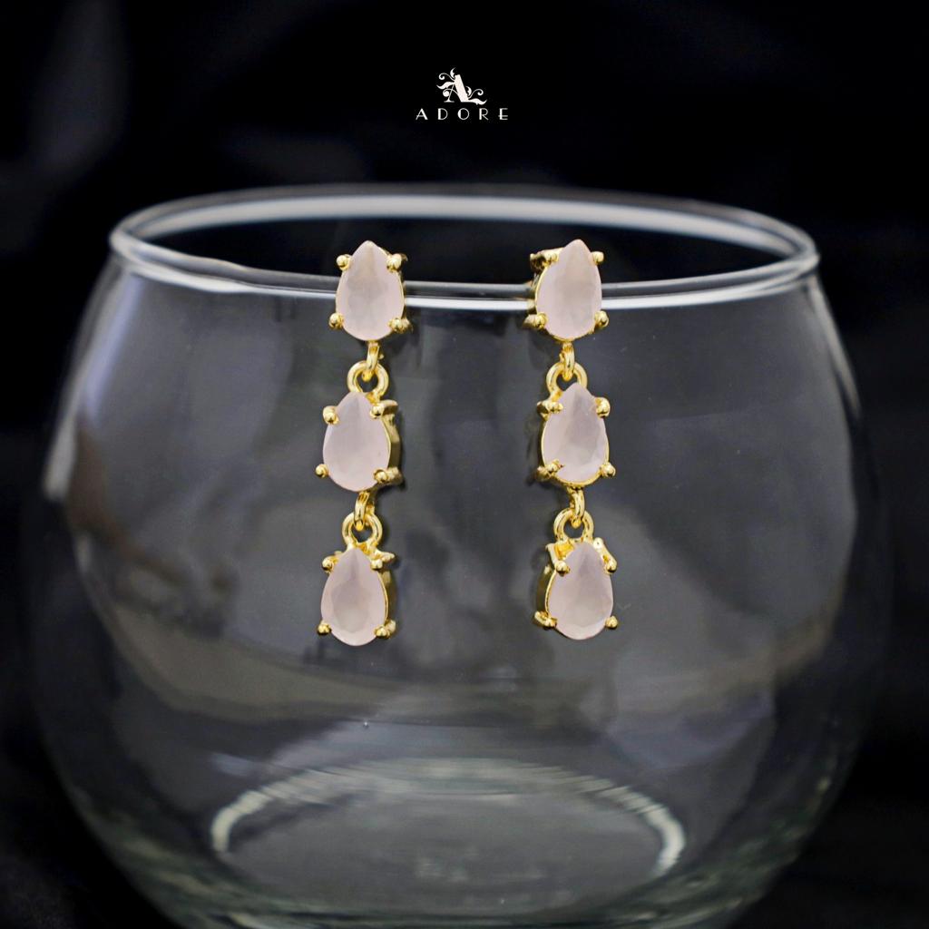 Golden Claw Glossy Tri Drop Earring