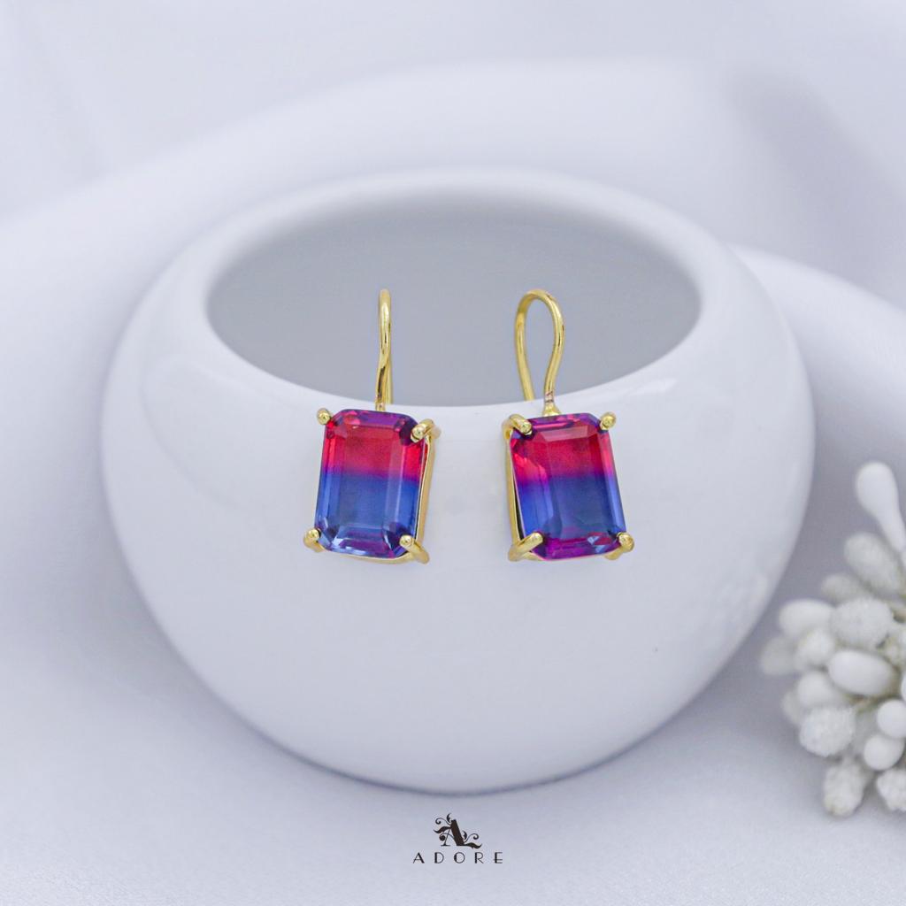 Rectangle Ametrine Glossy Drop