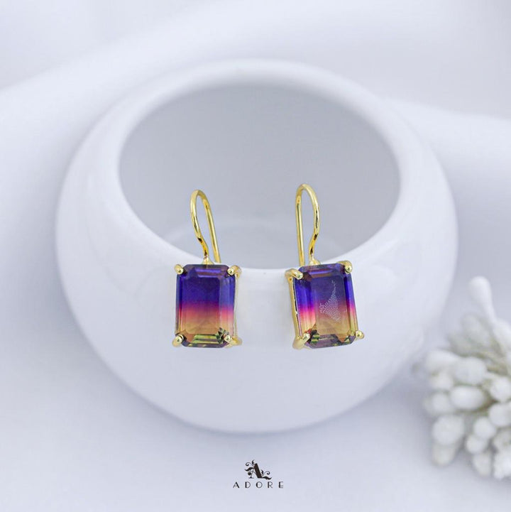 Rectangle Ametrine Glossy Drop