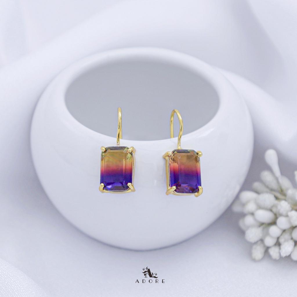 Rectangle Ametrine Glossy Drop