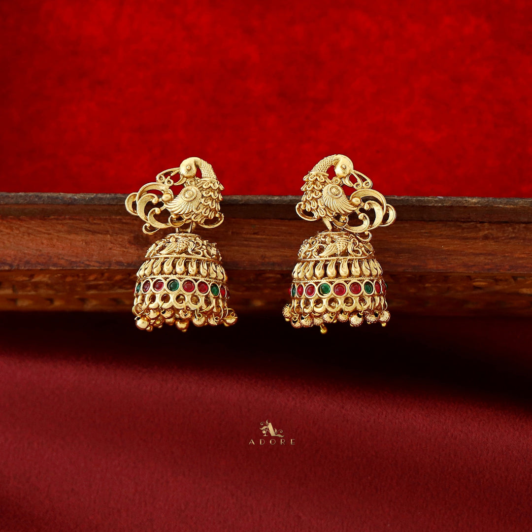 Traditional Peacock Ball Jhumka