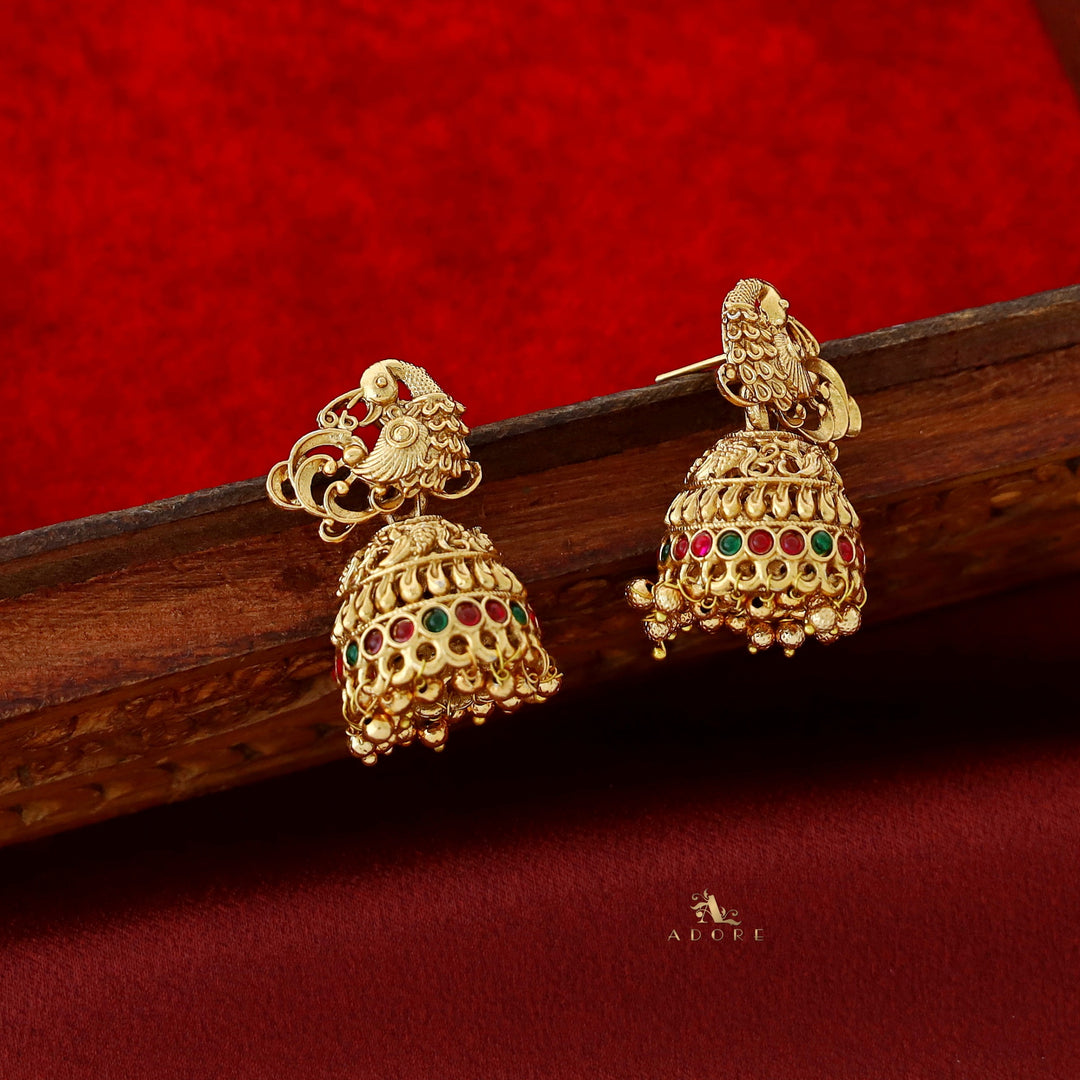 Traditional Peacock Ball Jhumka