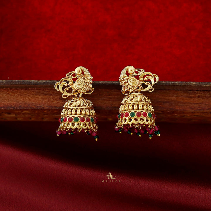 Traditional Peacock Ball Jhumka