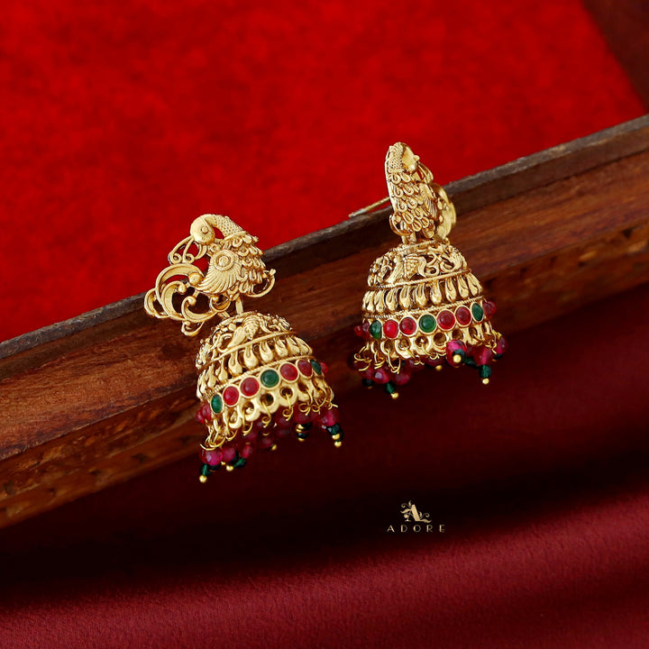 Traditional Peacock Ball Jhumka