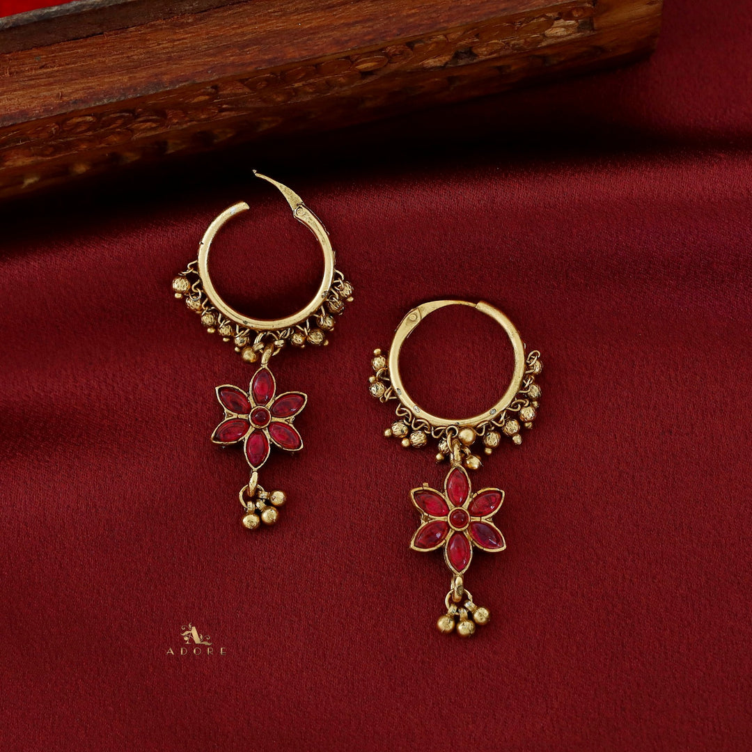 Harshali Golden Reversible Hoop