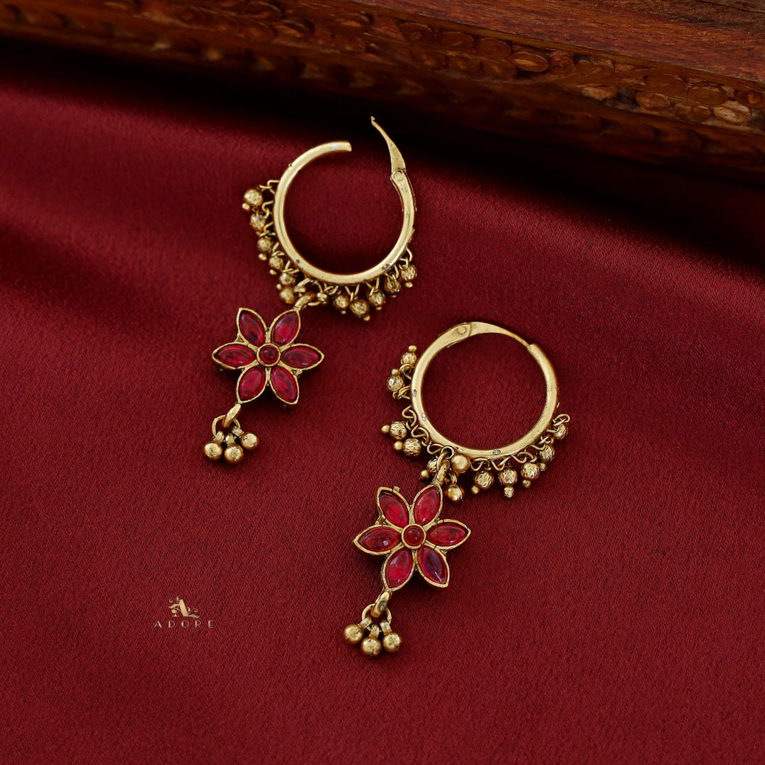 Harshali Golden Reversible Hoop