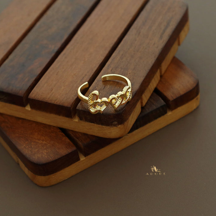 Golden Love Ring