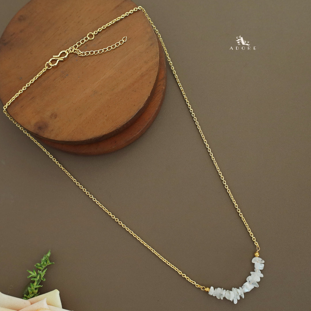 Aiza Golden Raw Stone Neckpiece