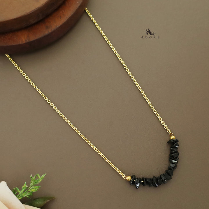 Aiza Golden Raw Stone Neckpiece