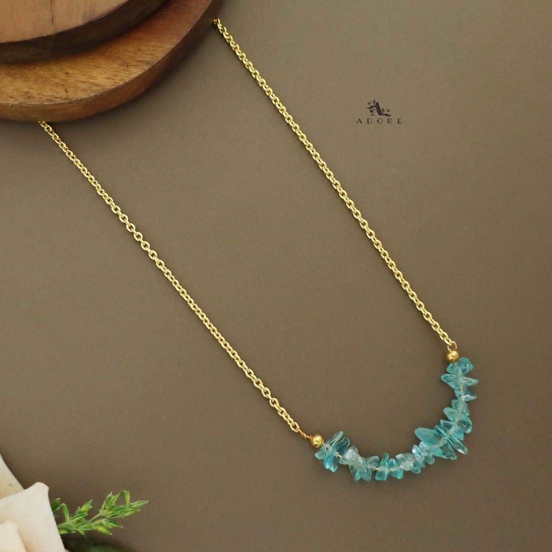 Aiza Golden Raw Stone Neckpiece