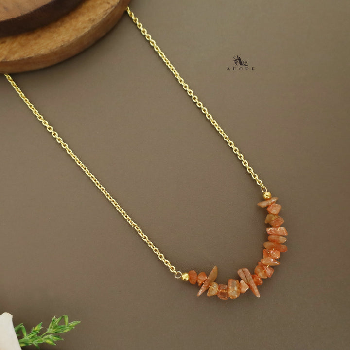 Aiza Golden Raw Stone Neckpiece