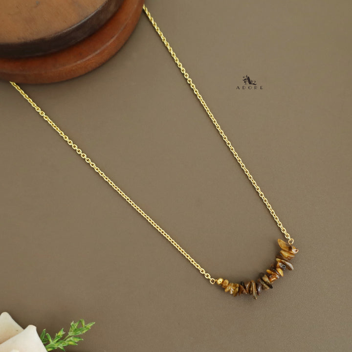 Aiza Golden Raw Stone Neckpiece