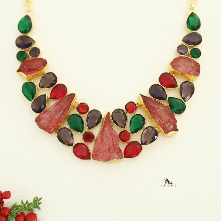 Willow Glossy + Raw Stone Neckpiece