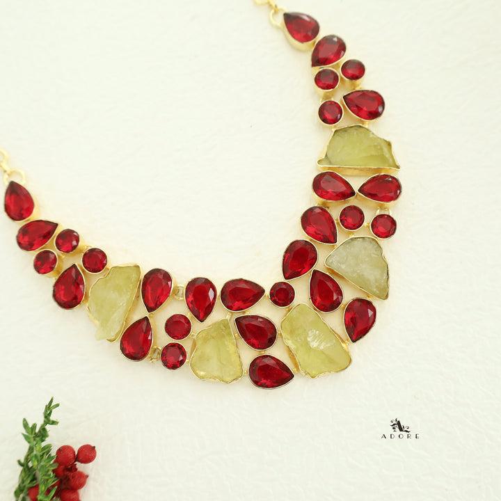 Jianna Glossy Raw Stone Neckpiece