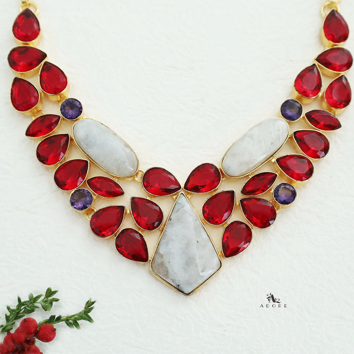 Lily Glossy Stone Neckpiece