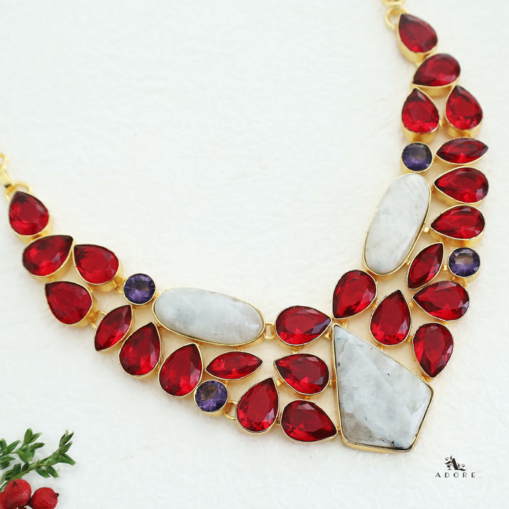 Lily Glossy Stone Neckpiece