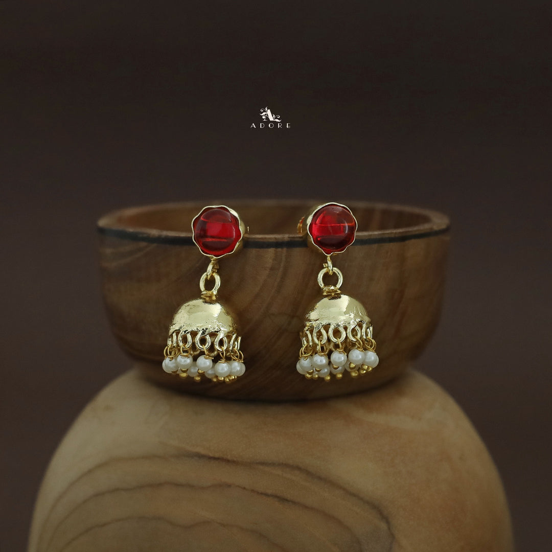 Nayeli Golden Pearl Jhumka