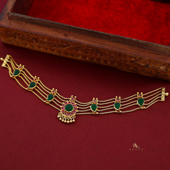 Samudra Multilayer Parampara  Choker With Earring