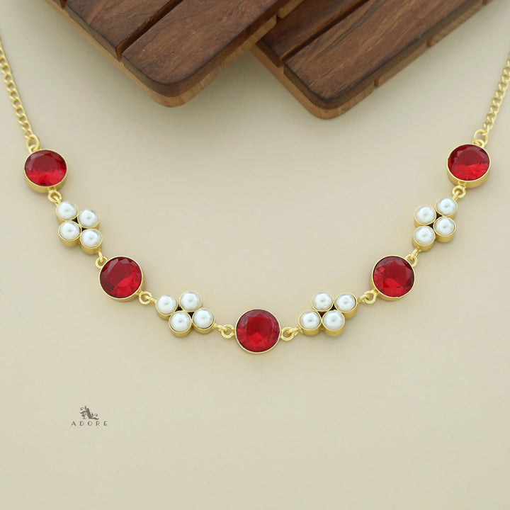 Hani Glossy Round Tetra Pearl Choker