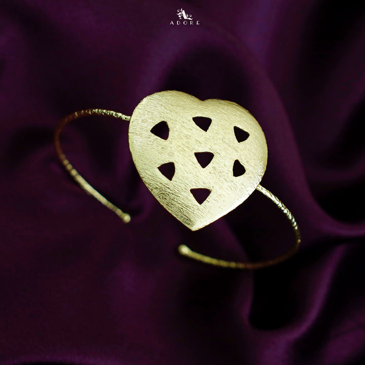 Golden Plated Heart Bangle