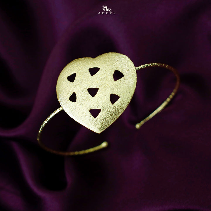 Golden Plated Heart Bangle