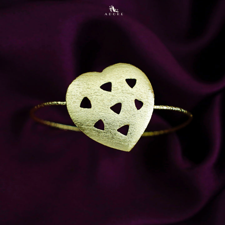 Golden Plated Heart Bangle