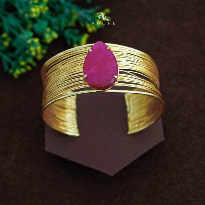 Golden Strand Drop Claw Bangle