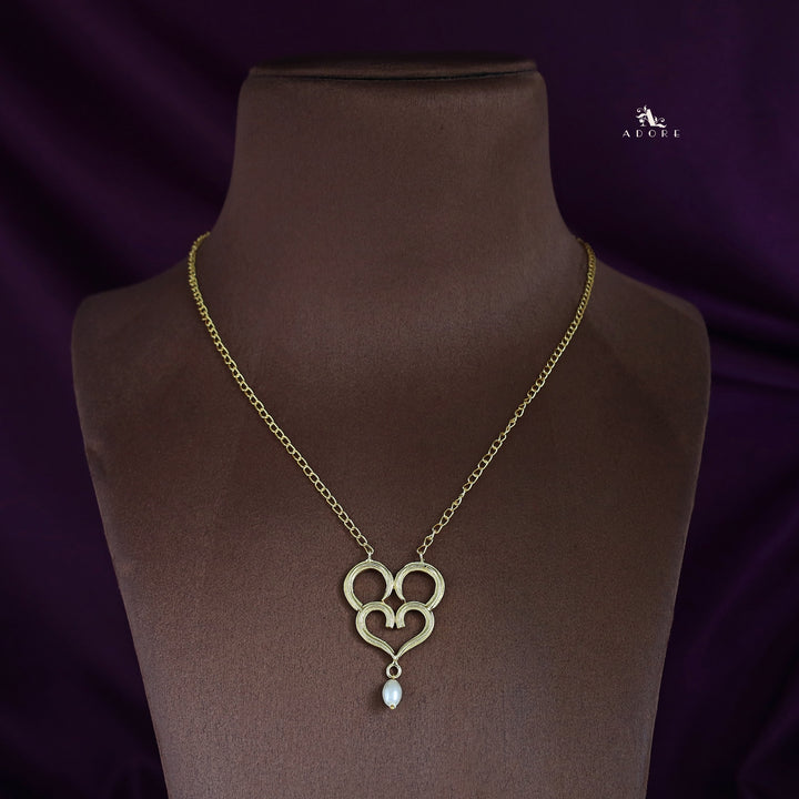 Skyla Double Heart Pearl Neckpiece