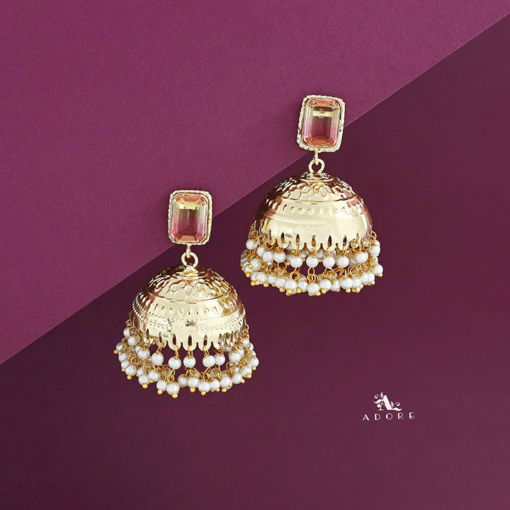 Sangria Golden Pearl Jhumka