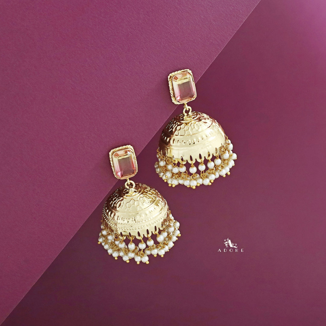 Sangria Golden Pearl Jhumka