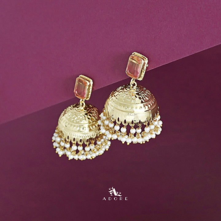 Sangria Golden Pearl Jhumka