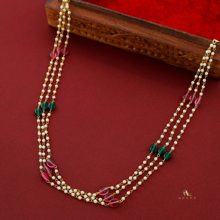 Tenille 3 Layer Multicolour Pearl Neckpiece