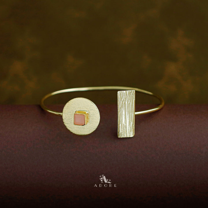 Ziva Rectangle Golden Cuff Bracelet