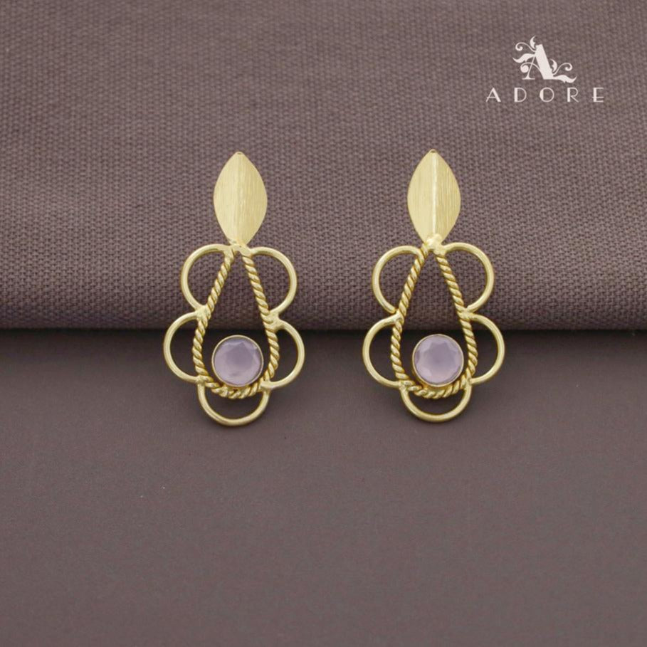 Fold Leaf Twisted Glossy Earring