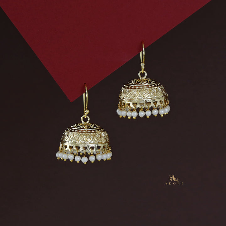 Golden Pearl Jhumka