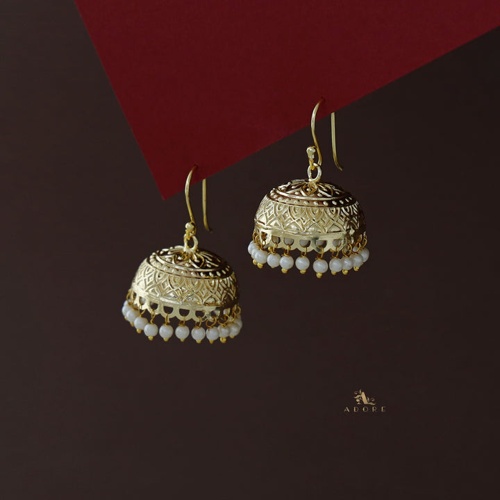 Golden Pearl Jhumka