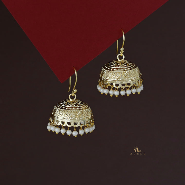 Golden Pearl Jhumka