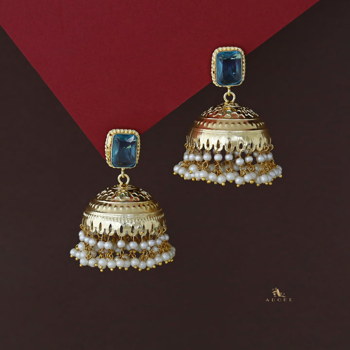 Sangria Golden Pearl Jhumka