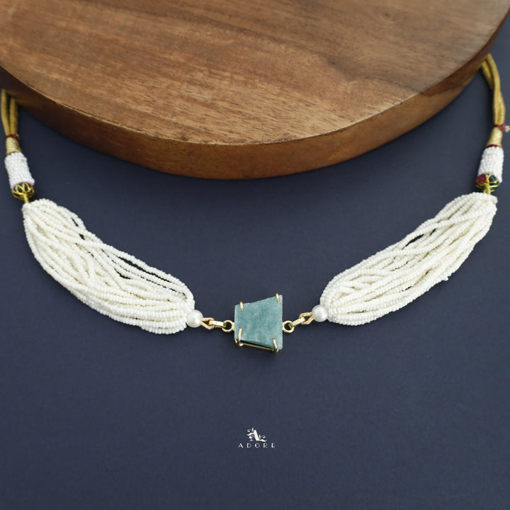 Ishani Raw Stone Pearl Choker / Neckpiece