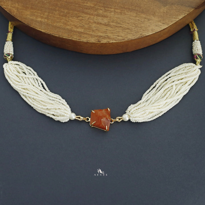 Ishani Raw Stone Pearl Choker / Neckpiece