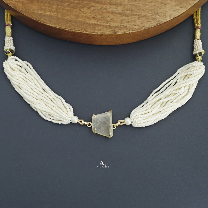 Ishani Raw Stone Pearl Choker / Neckpiece