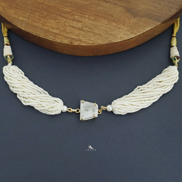 Ishani Raw Stone Pearl Choker / Neckpiece