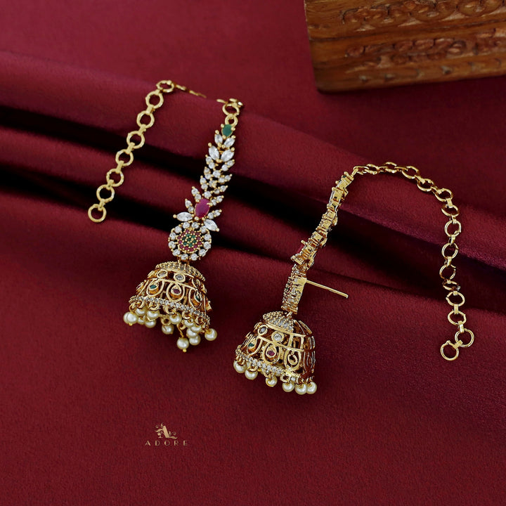 Vedika Pearl Jhumka With Ear Chain